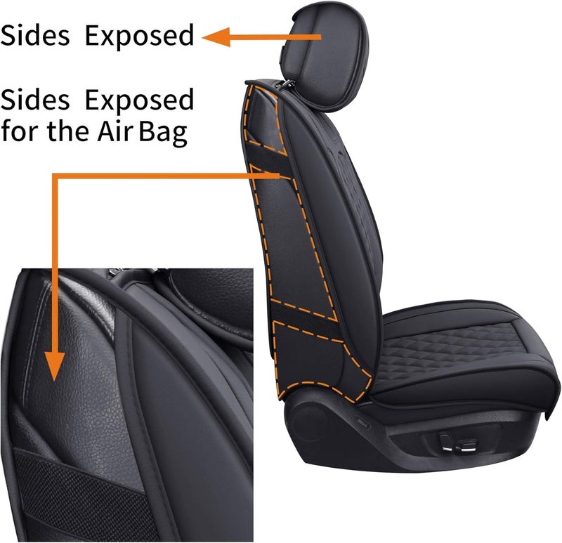 Aierxuan Full Set Waterproof Faux Leather Car Seat Covers for Universal Fit - Image 4
