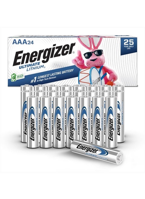 AAA Batteries, Ultimate Lithium Triple A Battery, 24 Count