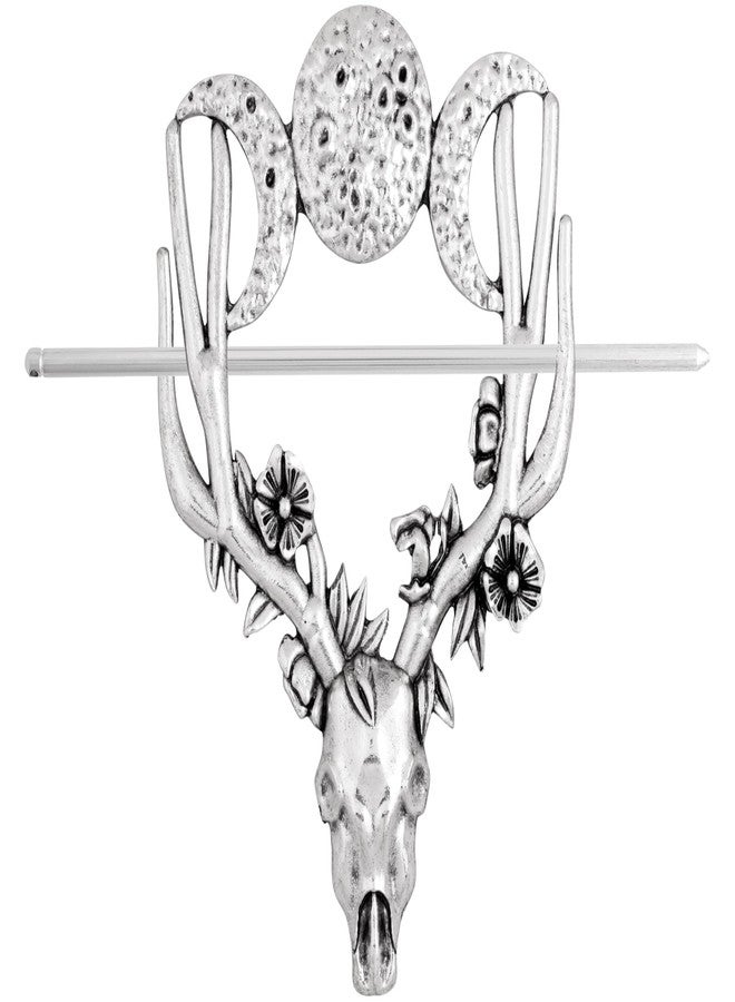 HAQUIL Gothic Buffalo Moon Witchy Hairpin Triple Moon Wicca Hair Accessories, Moon Hair Stick Thin Long Hair Clip, Jewelry for Men Women - Image 1