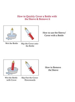 Safe-O-Kid Pack Of 2Silicone Baby Feeding Bottle Cover Sleeve Holder Insulated Protection All Bottle Types Small 60 Ml Blue  - Image 4