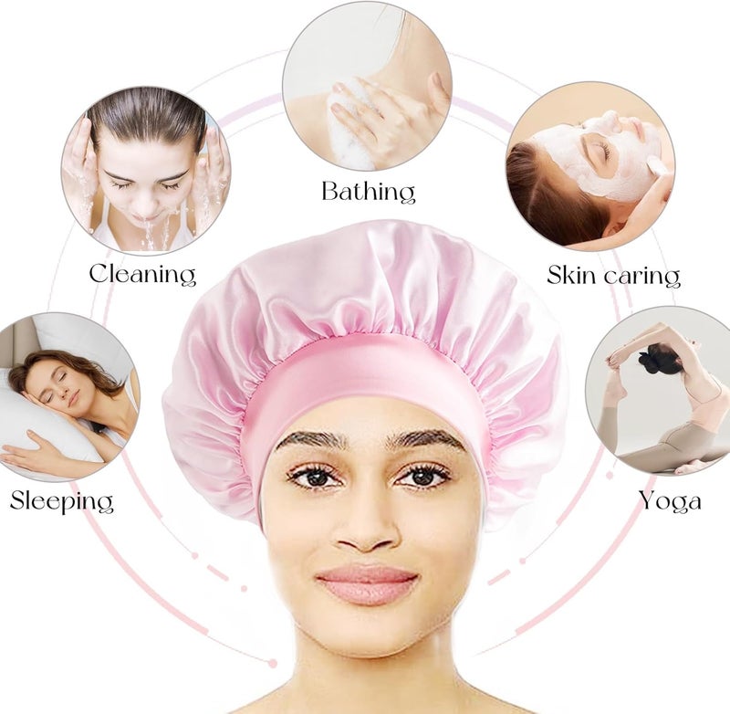 Zikra 3 PCS Heatless Curlers, 1 PCS Sleeping Bonnet Set,Overnight Blowout Rods for Long Hair,Satin Hair Curlers No Heat Heatless Curling Rod with Ribbon Design for Women Teenage Girls - Image 4