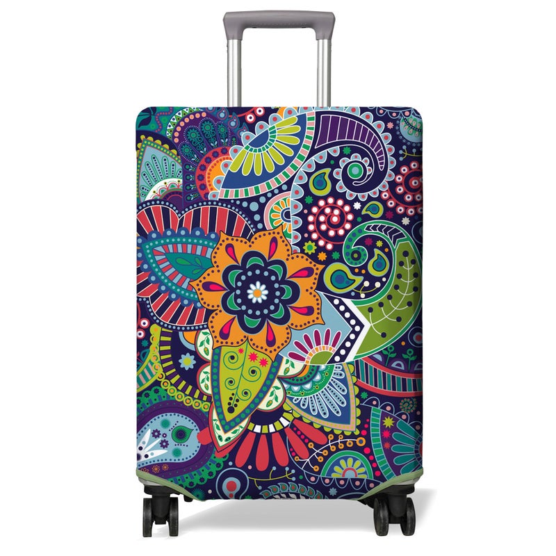 PtRug Travel Luggage Cover Suitcase Protector Fits 1832 Inch Wheel Covers PatternedTravel Related Items Flower Luggage Protector Elastic XL - Image 2