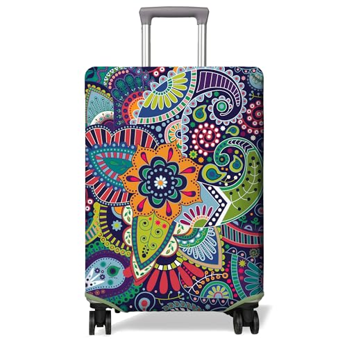 PtRug Travel Luggage Cover Suitcase Protector Fits 1832 Inch Wheel Covers PatternedTravel Related Items Flower Luggage Protector Elastic XL - Image 1