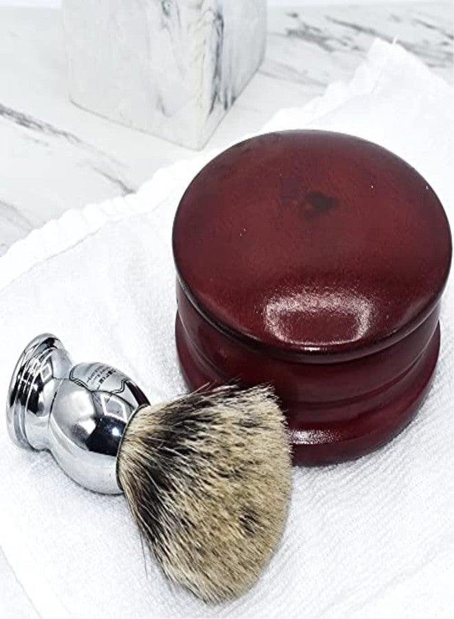 Parker Safety Razor Parker Genuine Dark Mango Wood Shaving Soap Bowl - High Lustre Finish - Image 2