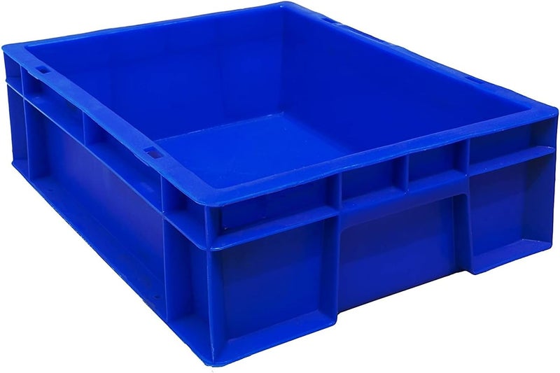 HASTAP Plastic Storage Multi-Purpose Use Crates -400x300x120mm (Blue) - Image 1