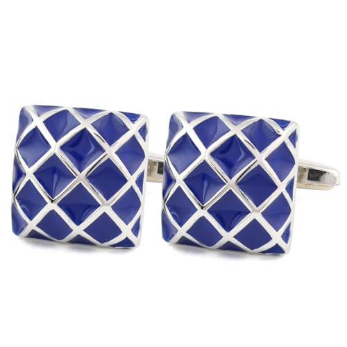 Peluche Blue Enamel Cufflinks for Men - Image 1