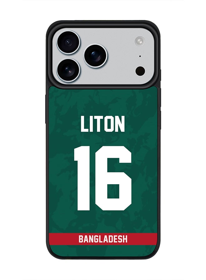 Stylizedd iPhone 17 Pro Max Case, [Compatible with MagSafe] Slim Magnetic cover Phone Case iPhone 17 Pro Max -Bangladesh Liton Das, Jersey No 16 - Image 1