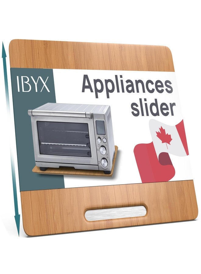 Ibyx Elegant Sliding Tray for Your Coffee Maker & Heavy Kitchen Appliances - Sturdy, Slides Easily from Under The Cabinet - Rolling Appliance Tray for Countertop with Wheels 13"X10.5" - Image 1