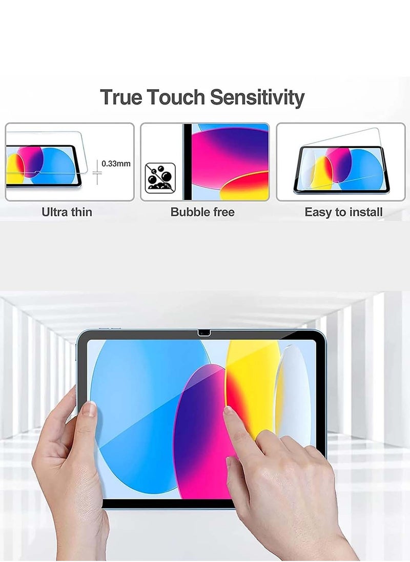 Apple iPad 2025 (11th Generation) A16 10.9 inch WTech Premium Series Curved Edges Full Cover Tempered Glass Screen Protector (TSGPCN) - Clear