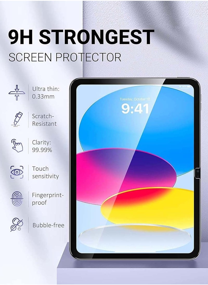 Apple iPad 2025 (11th Generation) A16 10.9 inch WTech Premium Series Curved Edges Full Cover Tempered Glass Screen Protector (TSGPCN) - Clear