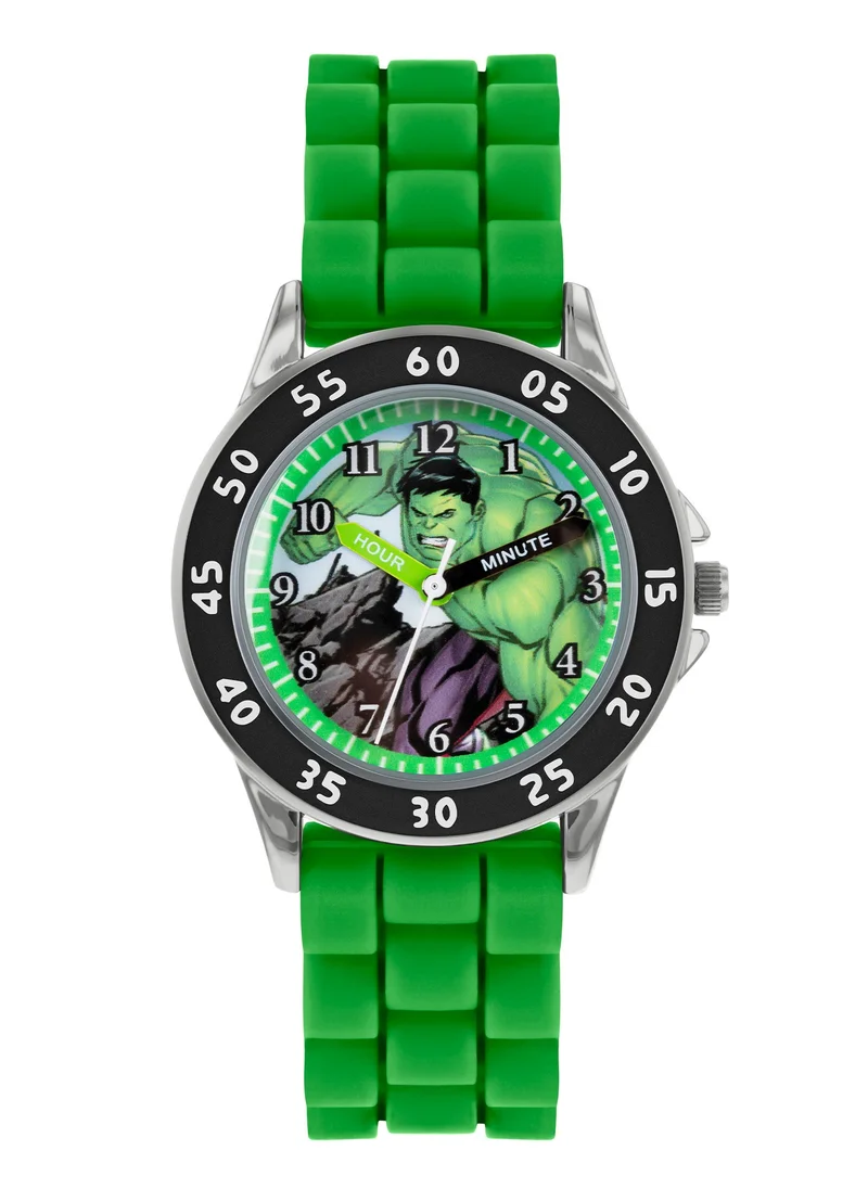 Disney Disney Marvel Avengers Green Silicon Strap Boys Watch - AVG9032