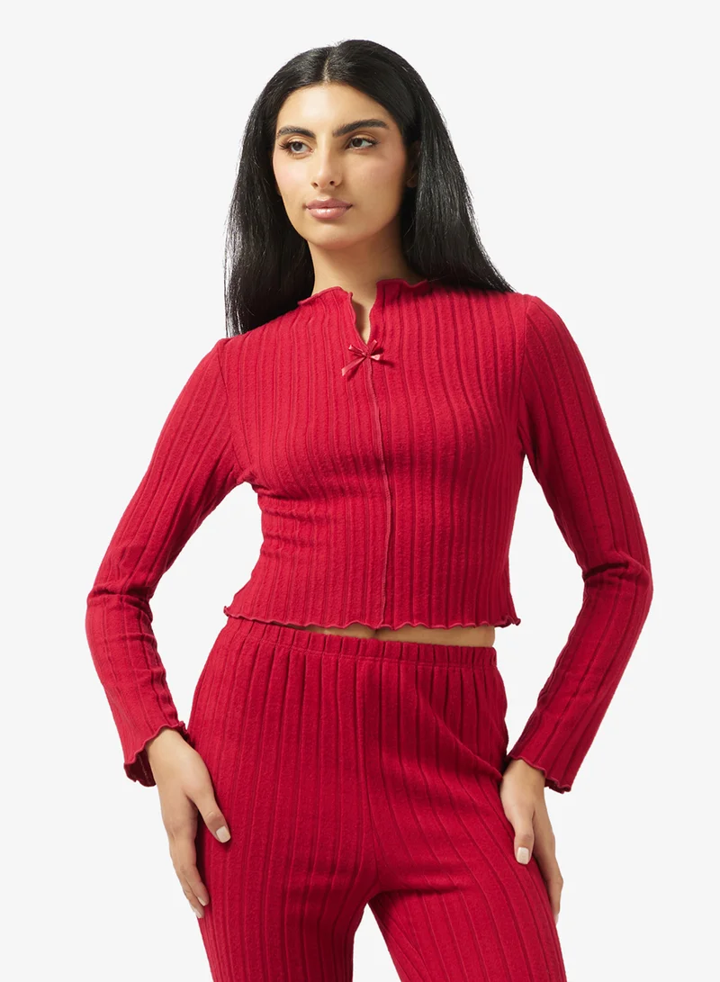 ELLA Ribbed Pyjama Top & Pant Set