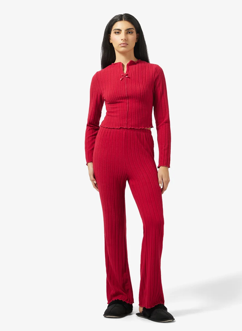 ELLA Ribbed Pyjama Top & Pant Set