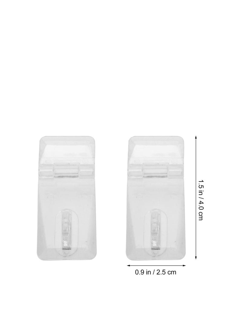 SYOSI 20 Sets Mini Hinge Hasp Acrylic Hasp Buckle Box Clear Hinge Latch Hasp Lock Hinge Latch Buckles for Mini Doors, Jewelry Box, Mini Cabinet - Image 3