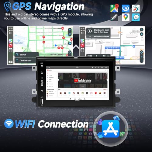 Naifay 8Core Android 12 Car Radio for Ford F150/F250/F350 2004-2016, 7inch Touchscreen for Mustang Escape Edge Explorer Focus Car Stereo with Carplay Android Auto GPS WiFi BT+Canbus MIC - Image 4