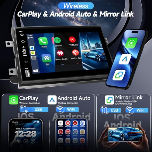 Naifay 8Core Android 12 Car Radio for Ford F150/F250/F350 2004-2016, 7inch Touchscreen for Mustang Escape Edge Explorer Focus Car Stereo with Carplay Android Auto GPS WiFi BT+Canbus MIC - Image 3