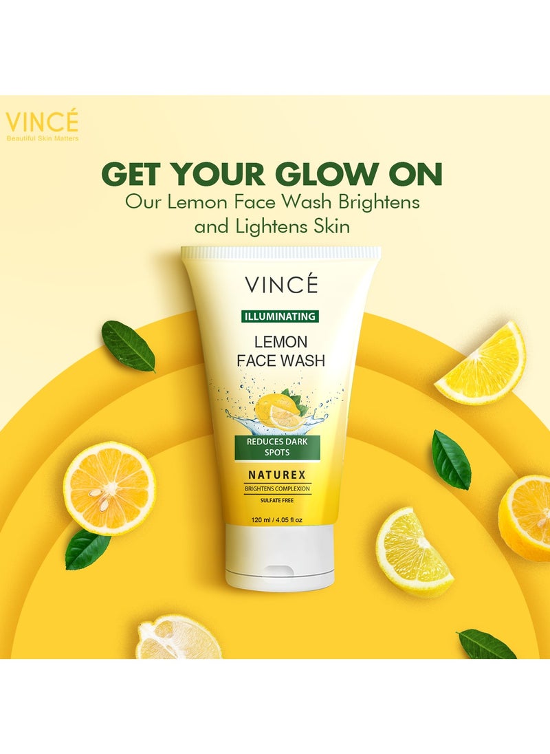 VINCE - Lemon Face Wash - Pack of 4 – Deep Cleanses, Removes Dirt & Impurities – Brightens Complexion, Reduces Dark Spots, Controls Excess Oil, and Reveals Fresh, Radiant Skin - Image 1