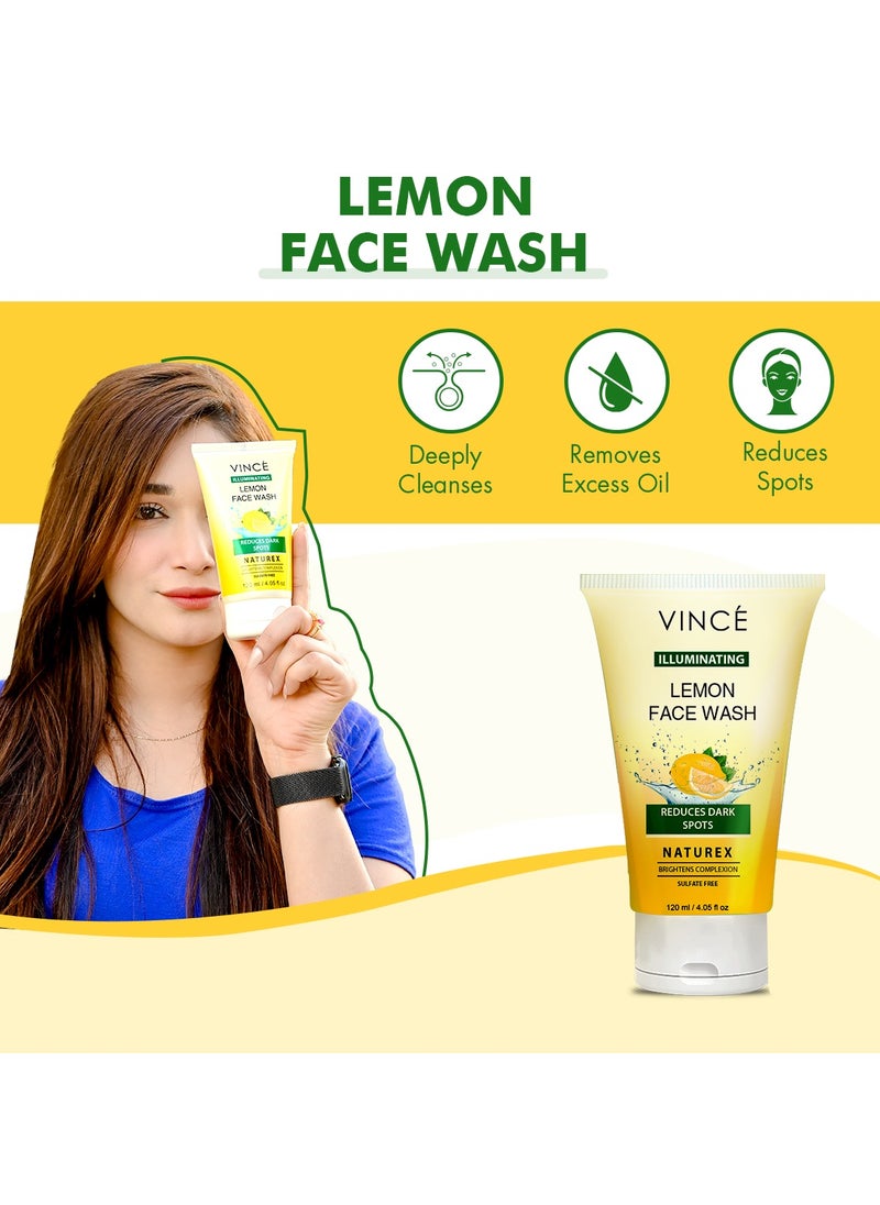 VINCE - Lemon Face Wash - Pack of 4 – Deep Cleanses, Removes Dirt & Impurities – Brightens Complexion, Reduces Dark Spots, Controls Excess Oil, and Reveals Fresh, Radiant Skin - Image 1