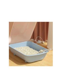 HAPPY PUSS Cat litter box enclosed, large cat sand box, litter tray for indoor, open top with carbon filter, odor control. Kitten toilet, with cat litter scoop, detachable with front door flap.  - Image 4