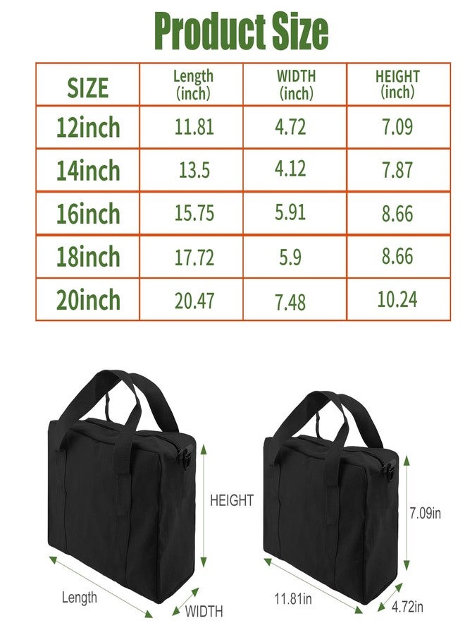 Baizoy Small Tool Bag, Close Top Wide Mouth Tool Organizer Bag, Large Capacity Tool Bags for Men, Canvas Tool Storage Bag for Storage Handbag for Screwdrivers, Wrench, Pliers Repair Hand Tools (12 Inch) - Image 2