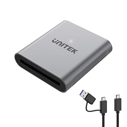 Unitek CFast Card Reader, USB 3.0 USB C CFast 2.0 Card Reader, Portable Aluminum CFast Memory Card Adapter Thunderbolt 3 Port Connection Supported, Compatible for SanDisk, Lexar, Transcend, Sony Card - Image 1