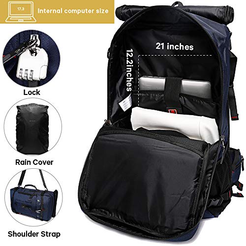KAKA Travel Backpack, Carry On Backpack Durable Convertible Duffle Bag Fit for 17.3 Inch Laptop for Men and Women(Large 40L) - Image 2