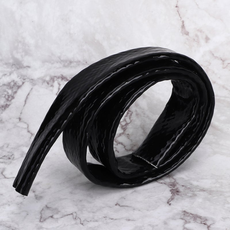 AN12 Black Fire Sleeve Braid Flame Heat Shield 3/4 x 3.3ft ID 0.7in Fuel Hose Protector - Image 5