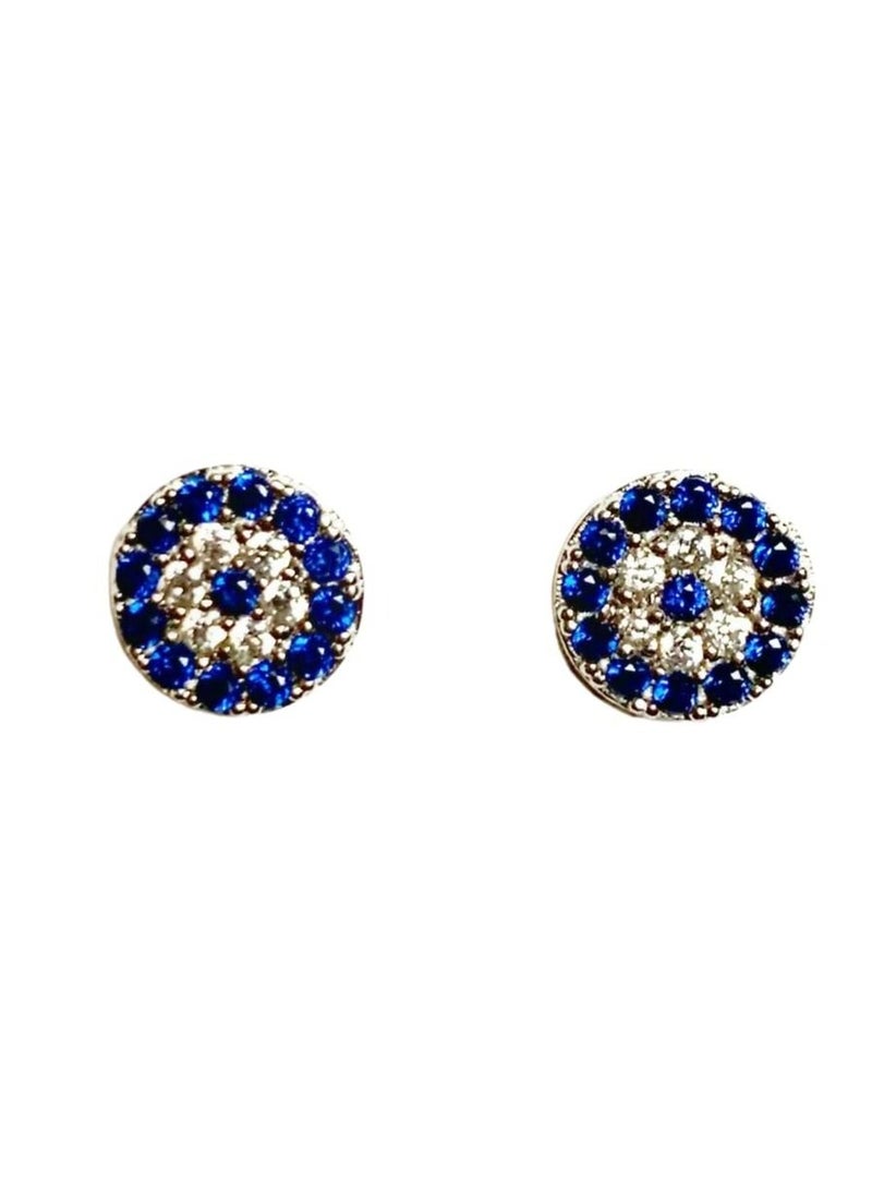 ترنكتس بوتيك - TRINKETS BOUTIQUE أقراط دائرية فضية أصلية 50 جرام (فضي) - Image 1