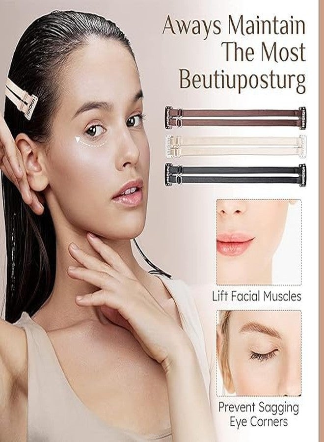 Shivaaro Facelift Bands with Clips, Invisible Face Lift Tape Strap Kit, Adjustable Elastic Facial Lifting Band for Eyebrow & Eye Lift, Instant Face Tightening & Contouring Straps for Hair Styling & Makeup - Image 5