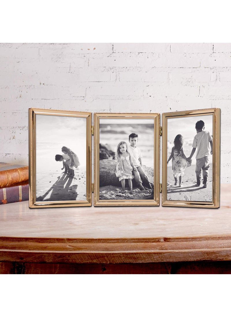 Lawrence Frames Lawrence Frames 11757T Classic Bead Picture Frame  5x7 Triple  Gold  - Image 4