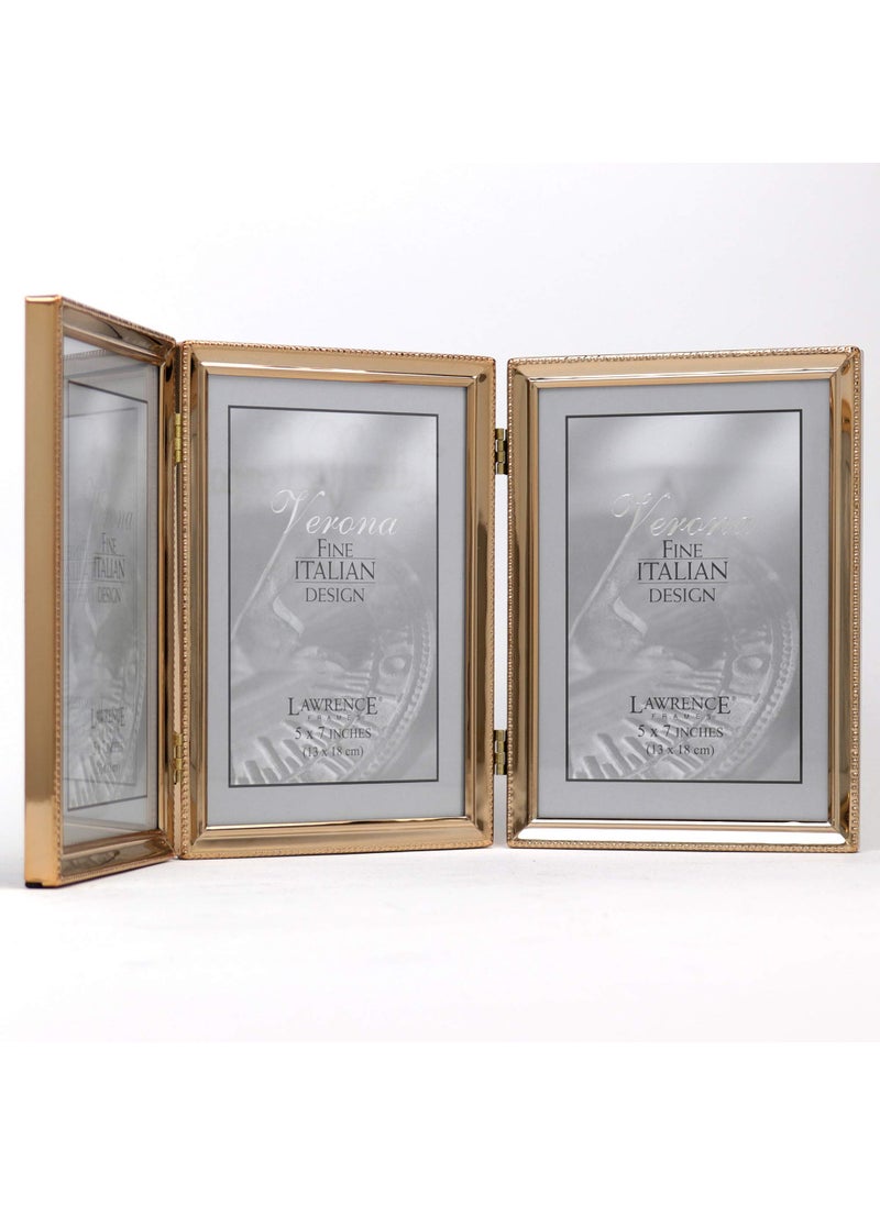 Lawrence Frames Lawrence Frames 11757T Classic Bead Picture Frame  5x7 Triple  Gold  - Image 2