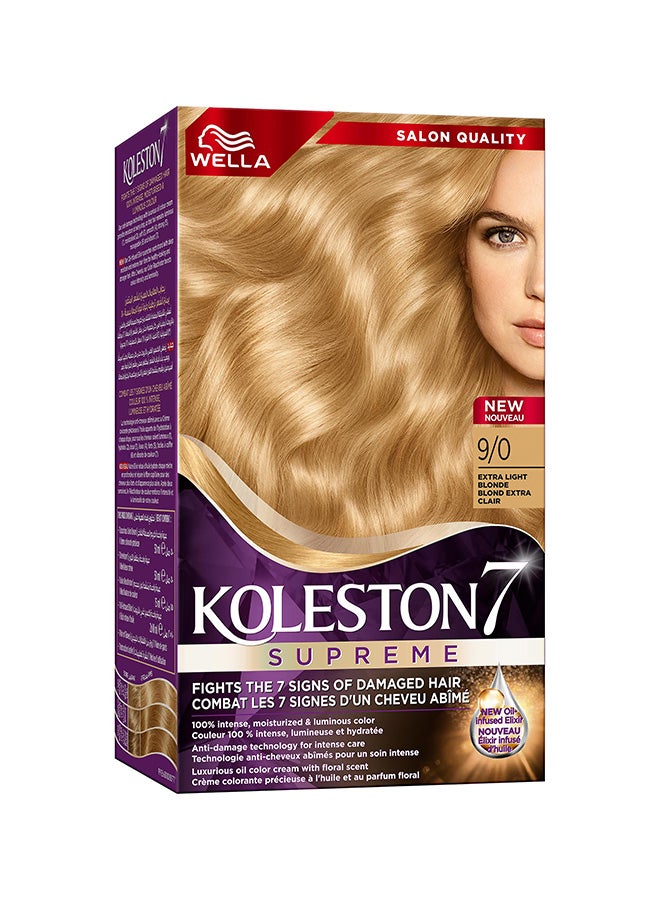 WELLA Koleston Supreme Hair Color 9/0 Extra Light Blonde - Image 1