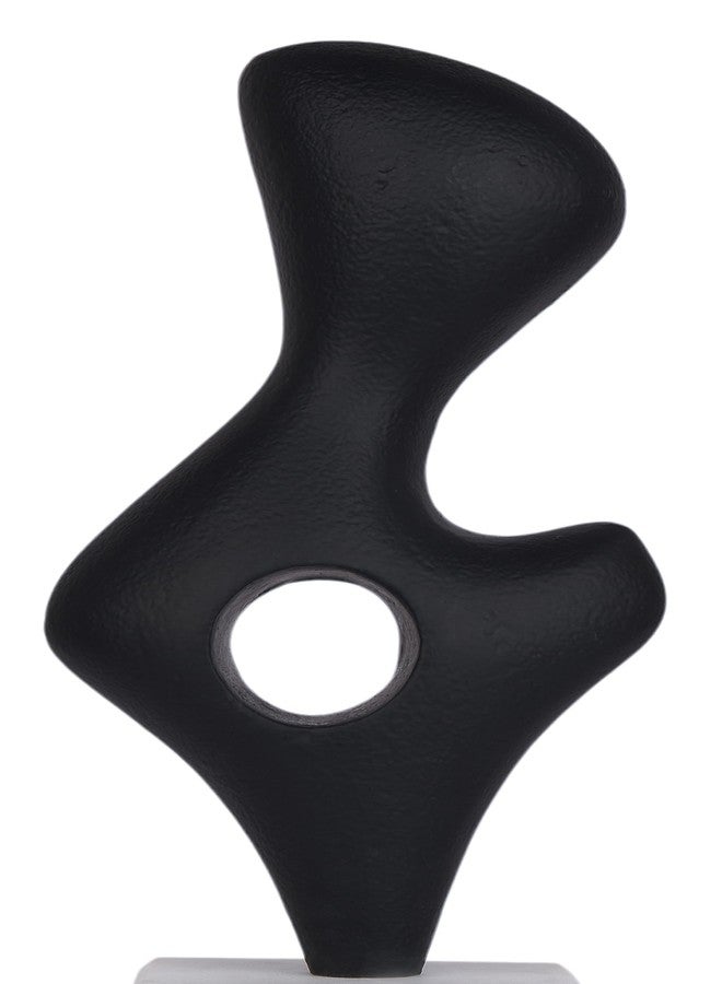 Cruiser’s Cache Cruiser’s Caché Modern Abstract Sculpture, Artisan-Made Cast Aluminum with Black Anthracite Finish, Natural Marble Base, 11.75" - Image 4
