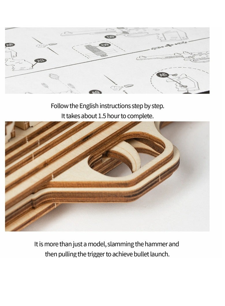 Robotime ROKR Corsac M60 Justice Guard LQ401 3D Wooden Puzzle an Unique DIY Mechanical Model Kit Perfect Gift for adults and teens - Image 3