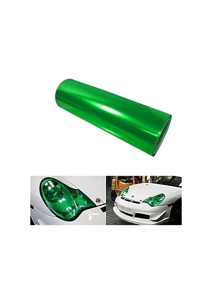 F & B LED LIGHTS أضواء LED F & B 12 × 48 بوصة فيلم فينيل ملون ذاتي اللصق للمصابيح الأمامية والخلفية ومصابيح الضباب (12 × 48، أخضر) - Image 3