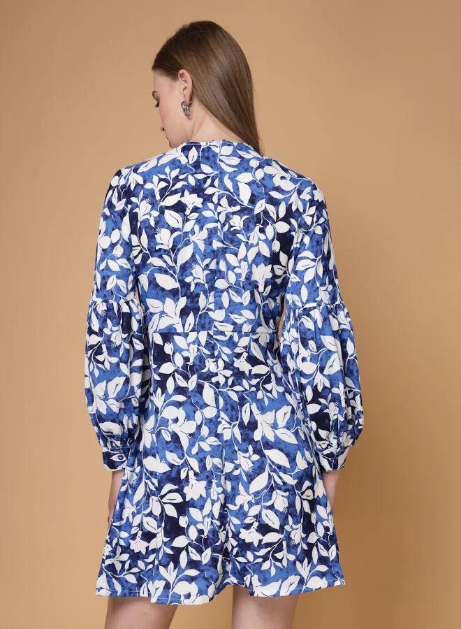 مرفوعة Women Regular Fit Casual Floral Print Shift Dress