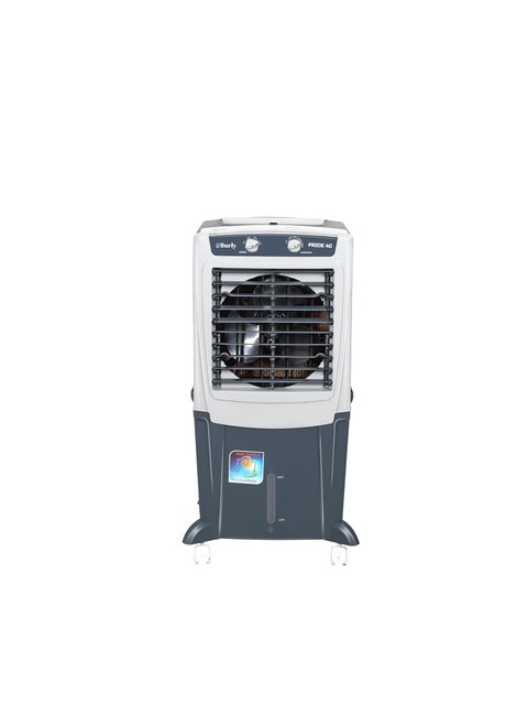 Bhaburly Burly Pride 40 Ltr Personal Portable Cooler With Anti Bacterial Honeycomb Auto Refill Powerfull Motor With Auto Swing And 3 Speed Control And Low Power Consumption Castor Wheel Grey