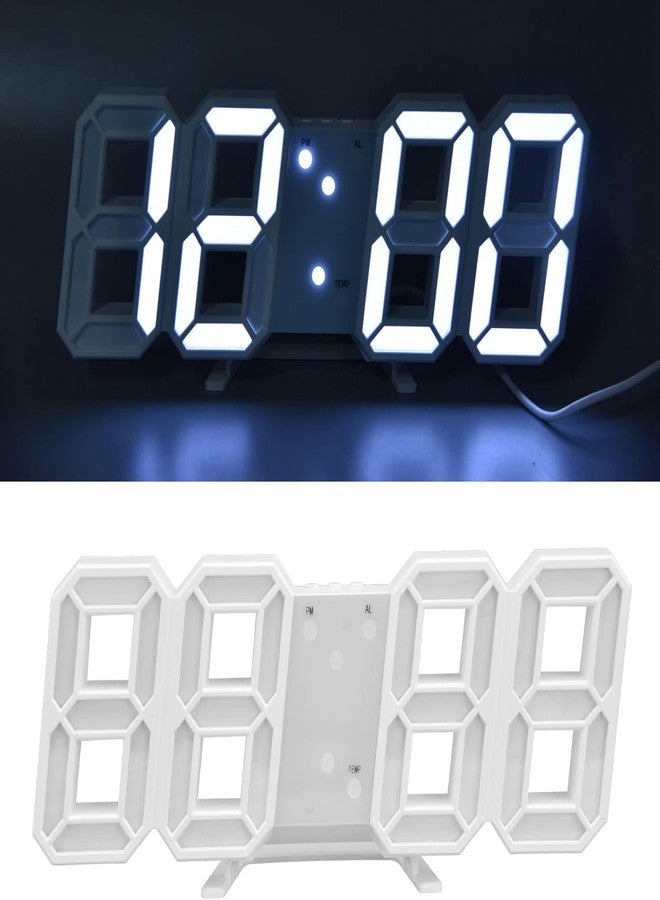 QIMIT Digital Alarm Clock Table Clock for Students, Home, Office, Corporate with Automatic Sensor, Date & Temperature-Black, Plastic, 14W x 8H Centimeters (1, Random) - Image 2