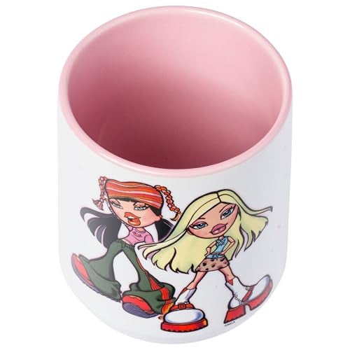 Silver Buffalo Bratz 2 Pack Ceramic Tea Cup Set Featuring Cloe, Jade, Yasmin, and Sasha, 12 Ounces - Image 2