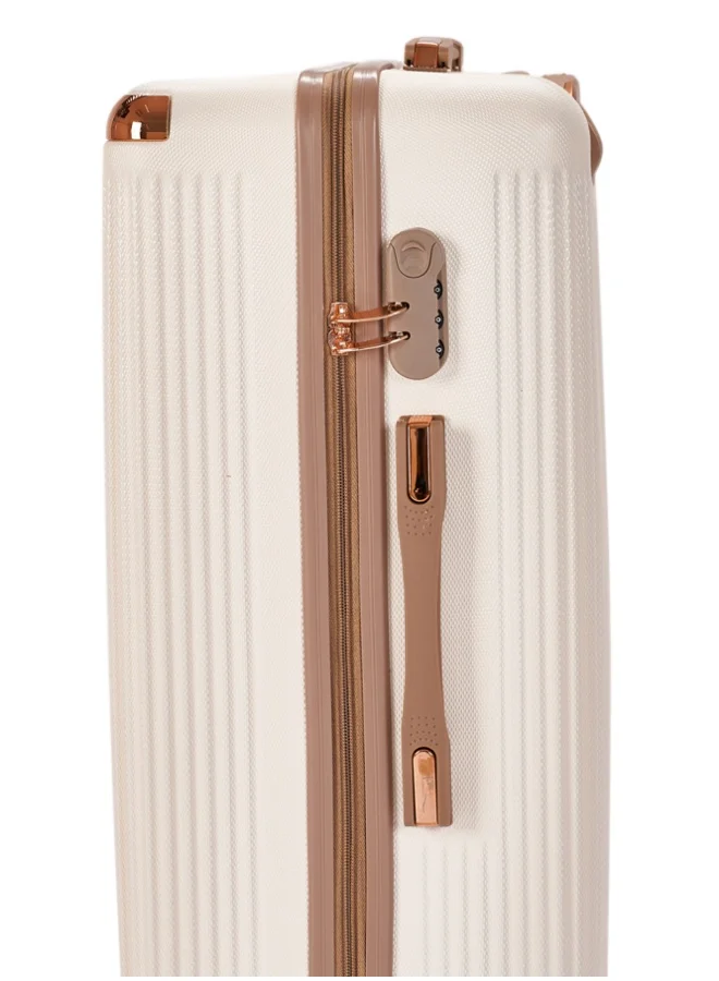 LIMRA Luggage set 5 pieces travel Bags with a distinctive design from limra Beige/gold
