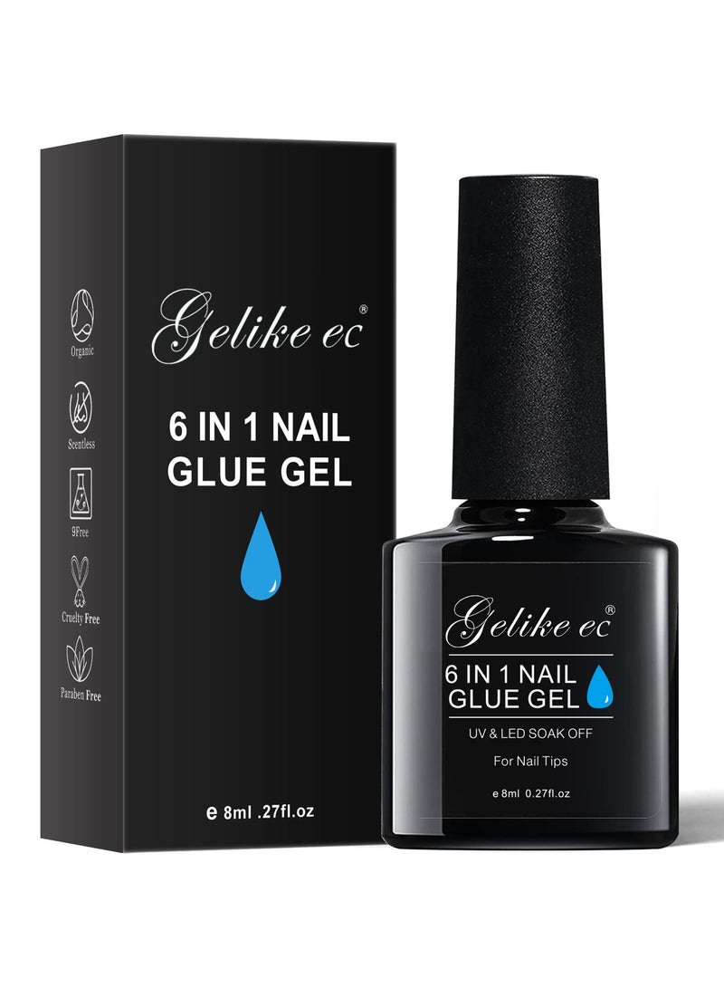 جل غراء أظافر Gelike ec 6 في 1 للأظافر الأكريليكية يدوم طويلاً