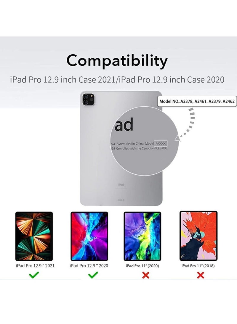 Raxoom Clear Shock Absorbing Flexible TPU Protective Cover Transparent Slim With Pencil For iPad Pro 12.9 inch Case 2021 (5th Gen) - Image 4