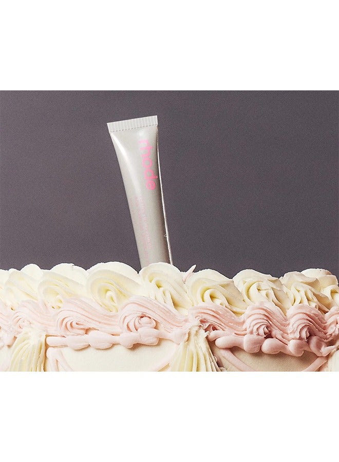 rhode Peptide Lip Color Silicone Phone Case, Phone Back Adhesive Lip Holder, Liquid Silicone Camera Protection Case and Lip Balm Design, Suitable for IPhone 16 Pro - Gray + Rhode Vanilla ﻿ - Image 2