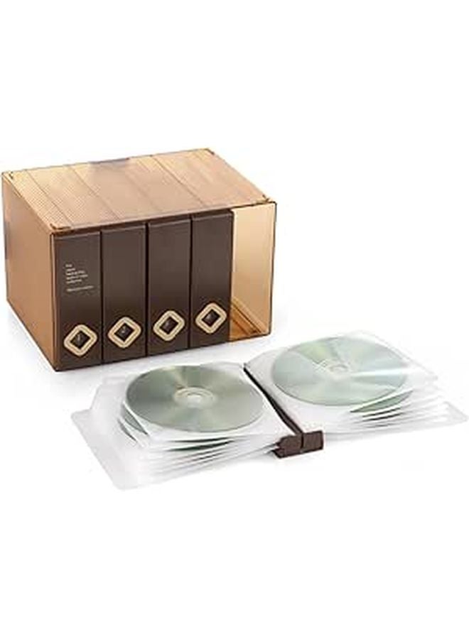 Standard Plastic CD DVD Jewel Case Holds 120 Discs Stackable Dustproof Storage - Image 1