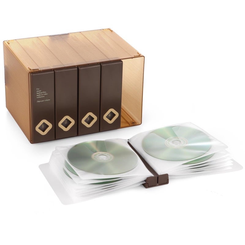 Standard Plastic CD DVD Jewel Case Holds 120 Discs Stackable Dustproof Storage - Image 2