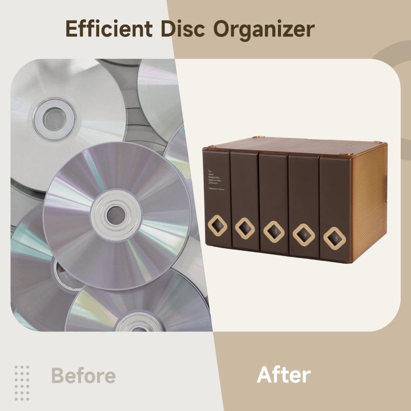 Standard Plastic CD DVD Jewel Case Holds 120 Discs Stackable Dustproof Storage - Image 3