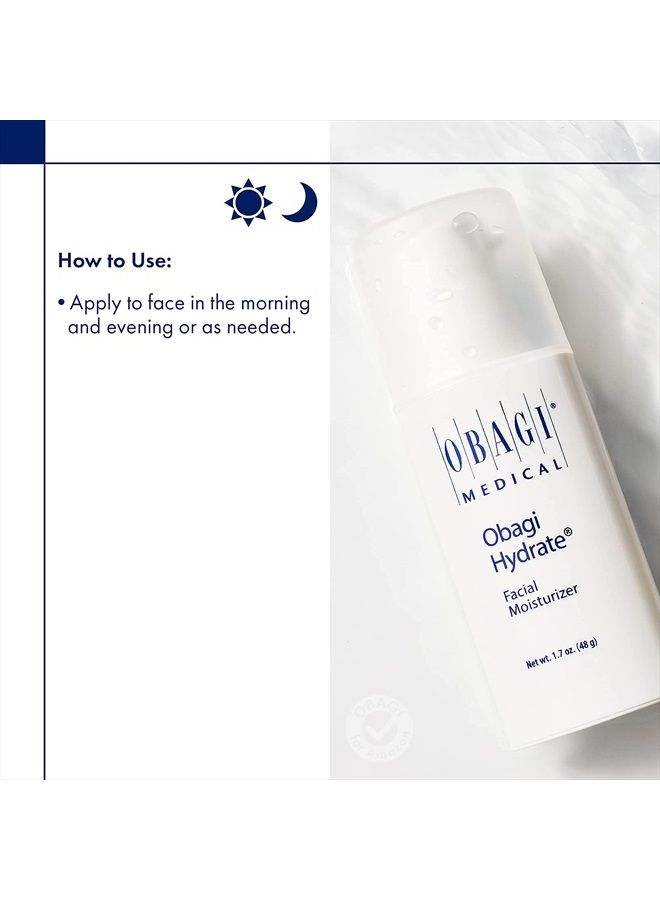 Obagi Medical مرطب الوجه Obagi Hydrate مع هيدرومانيل لحماية الرطوبة طويلة الأمد - يحتوي على زبدة الشيا وزبدة المانجو وزيت الأفوكادو 1.7 أونصة. - Image 2