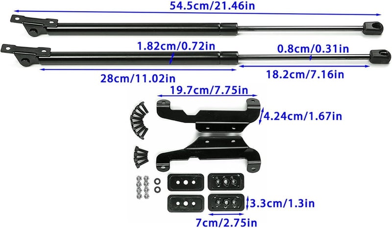 Wivplex Hood Lift Support Struts for Jeep Wrangler JL 2018-2019 - Image 2