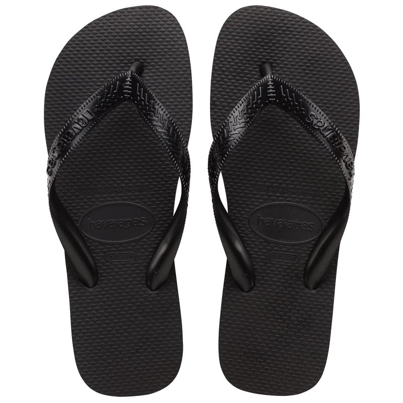 Havaianas صنادل هافاينايس توب للرجال والنساء - صنادل بأسلوب صيفي - أسود، 9/10W - 7/8M - Image 3