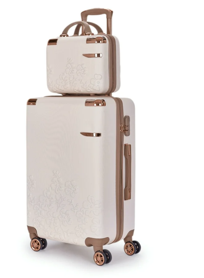 Limra Luggage set 4 pieces travel Bags with a distinctive design from limra Beige/Gold